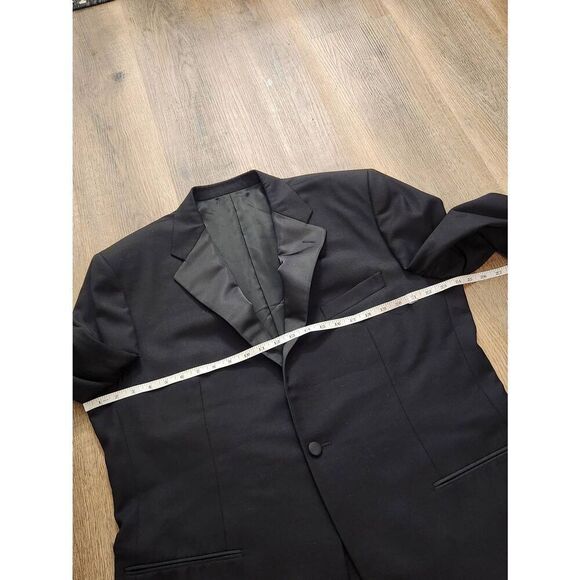 Corneliani MADE IN ITALY Tuxedo Suit Jacket Black 46 Long 100% virgin wool - Picture 7 of 9